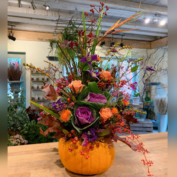 Halloween Floral Pumpkin