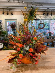 Halloween Floral Pumpkin